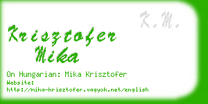krisztofer mika business card